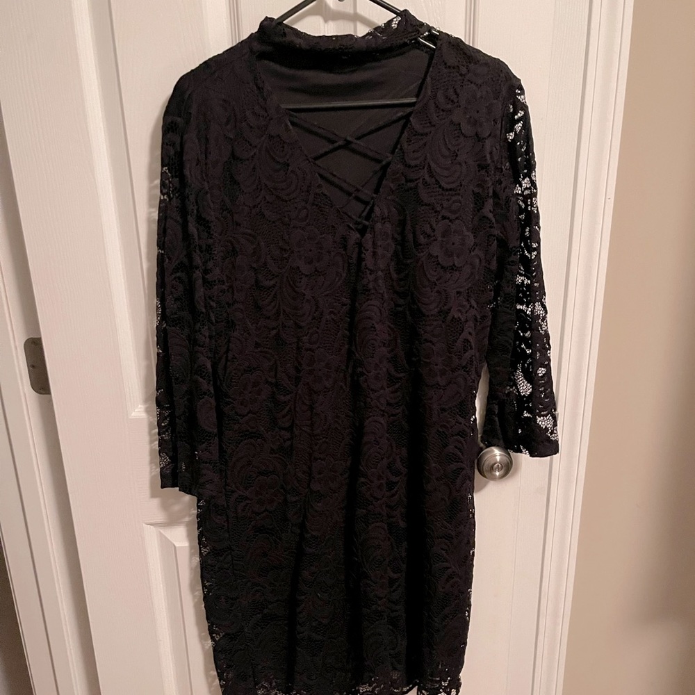 Used black lace dress